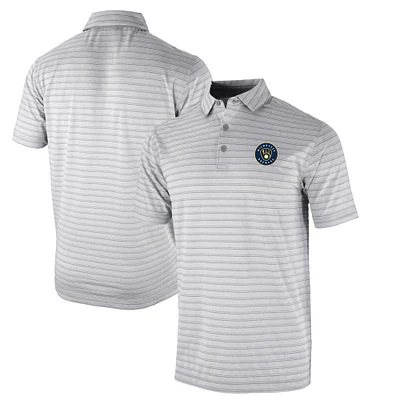 Men's Columbia Gray Milwaukee Brewers Omni-Wick Post Round Polo