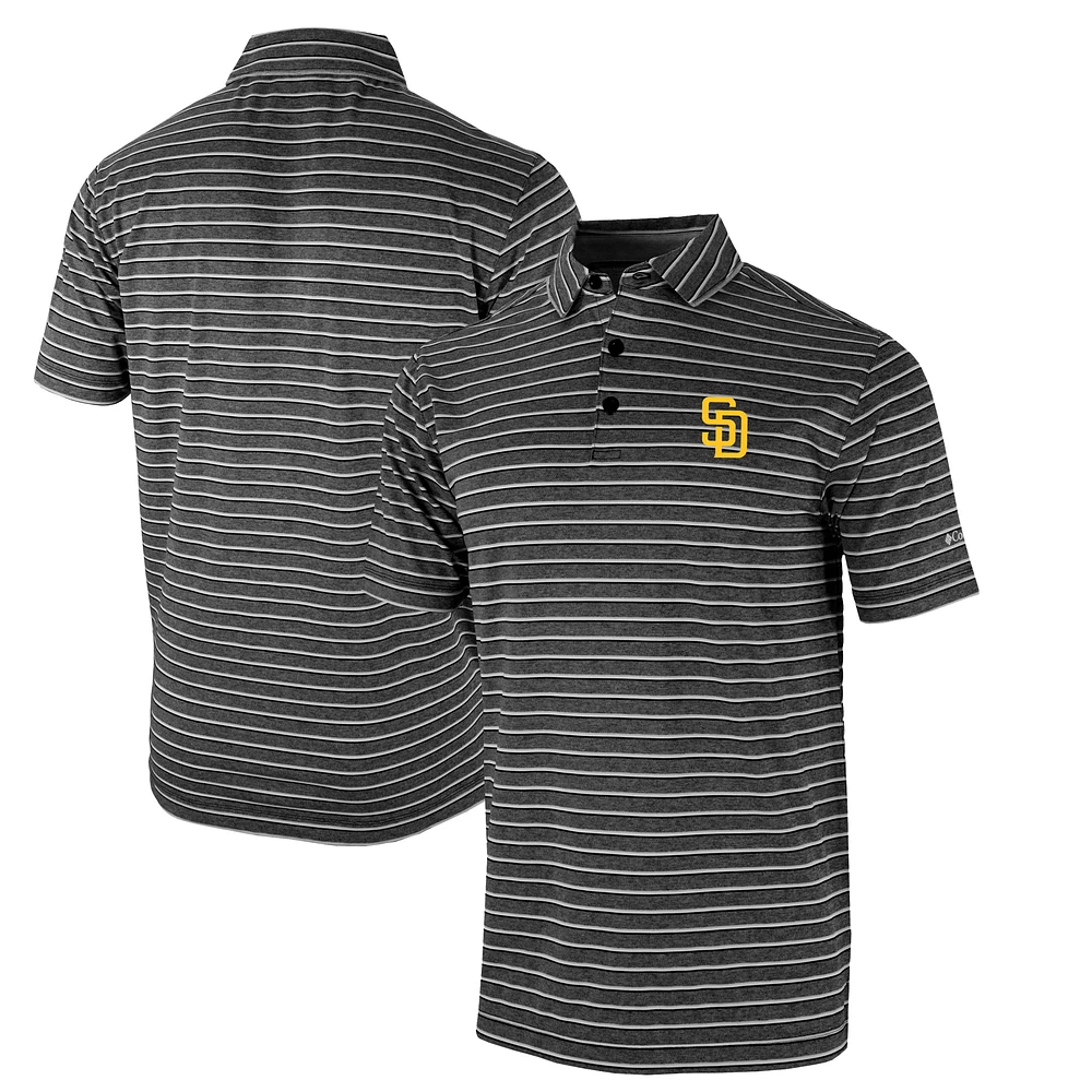 Men's Columbia Black San Diego Padres Omni-Wick Post Round Polo
