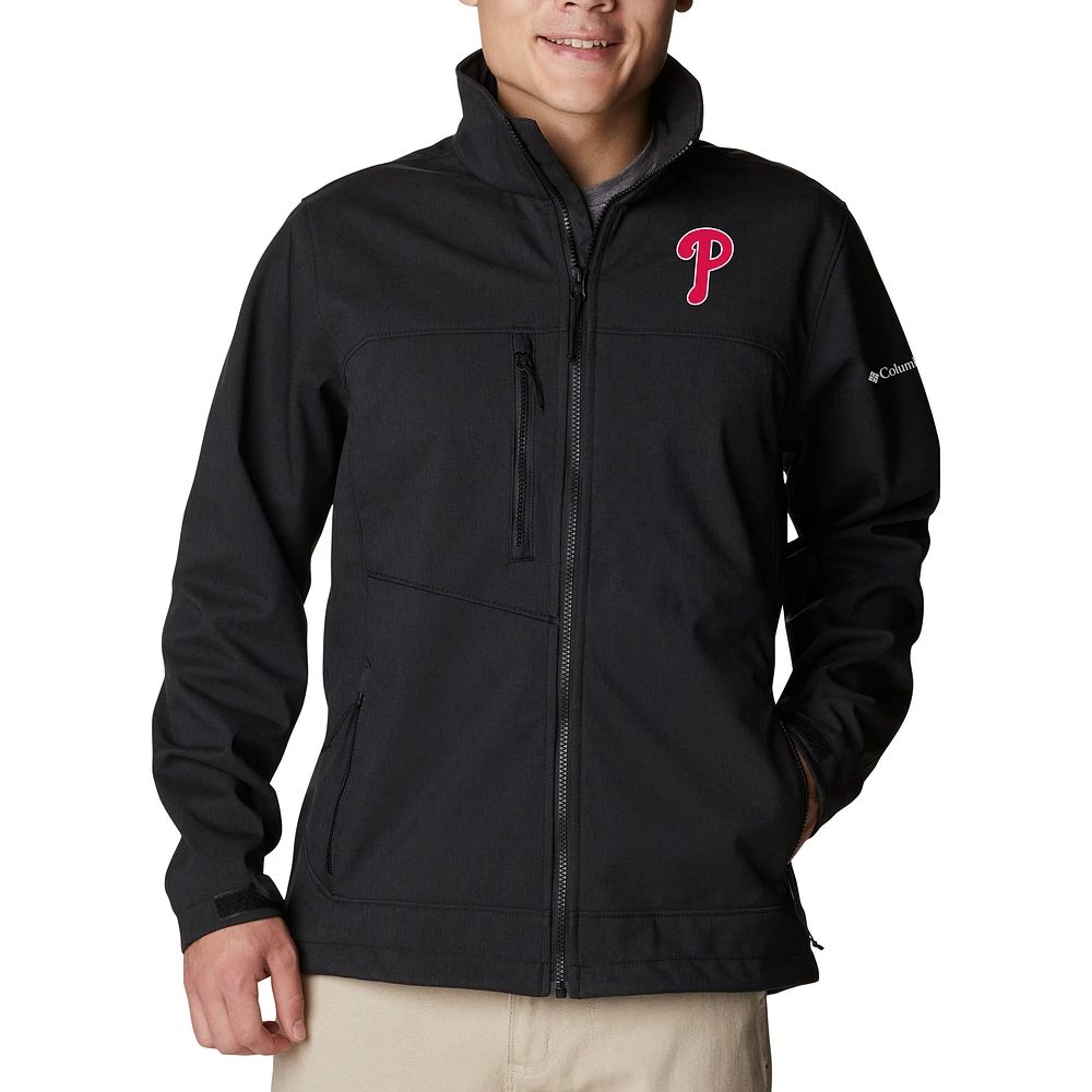 Men's Columbia Black Philadelphia Phillies Ascender II Full-Zip Jacket
