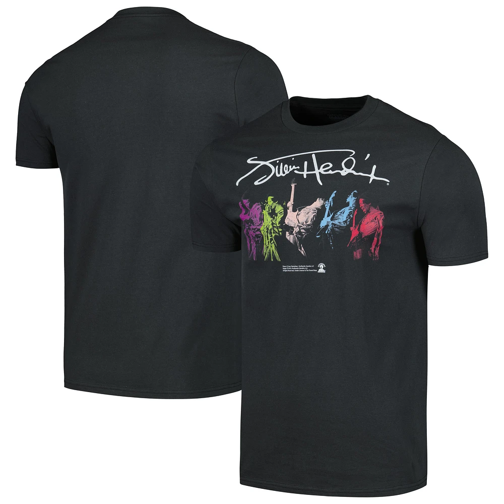 Men's Charcoal Jimi Hendrix Signature T-Shirt
