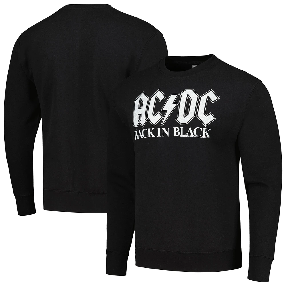 Men's Black AC/DC Back Pullover Sweatshirt