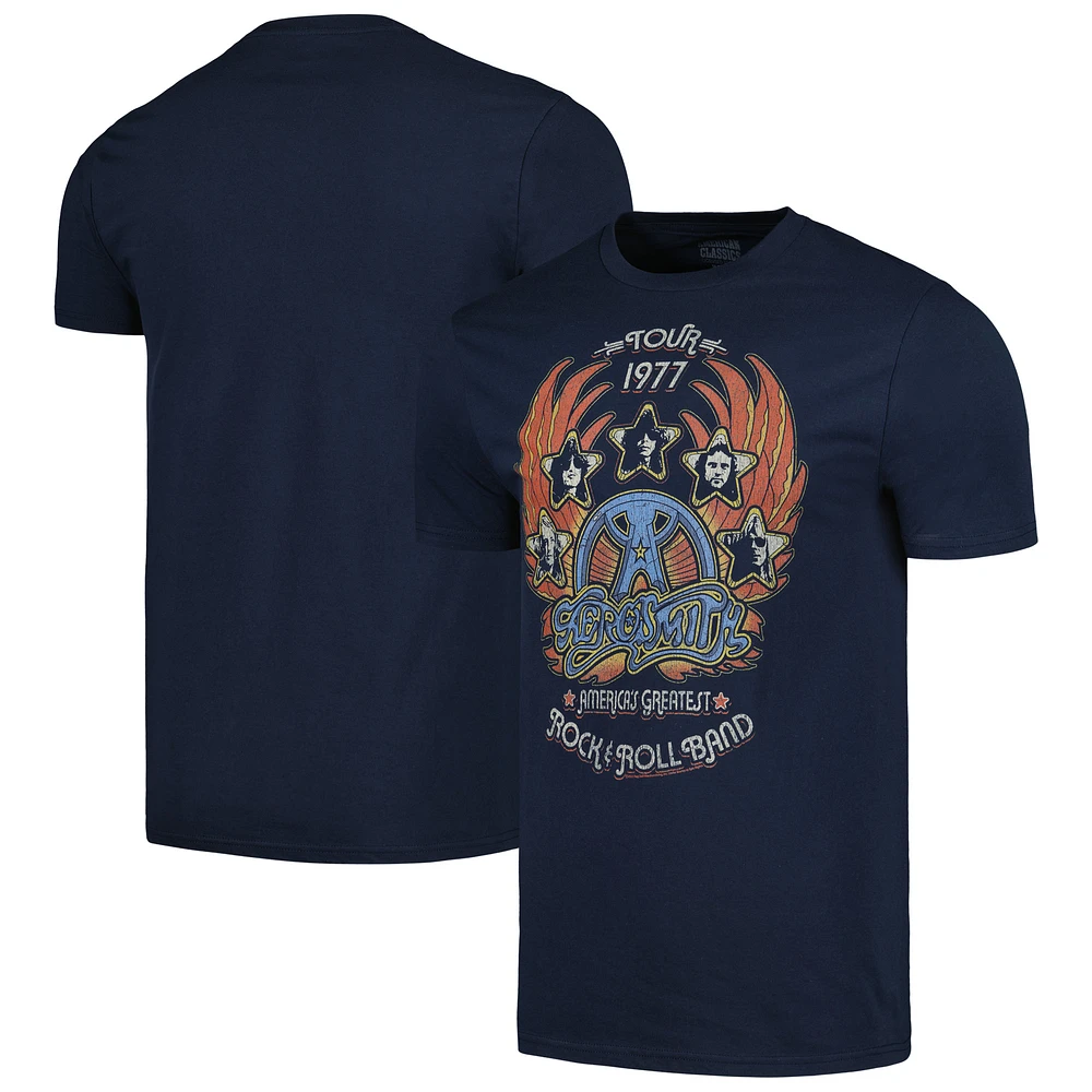 Men's Navy Aerosmith 1977 Tour T-Shirt