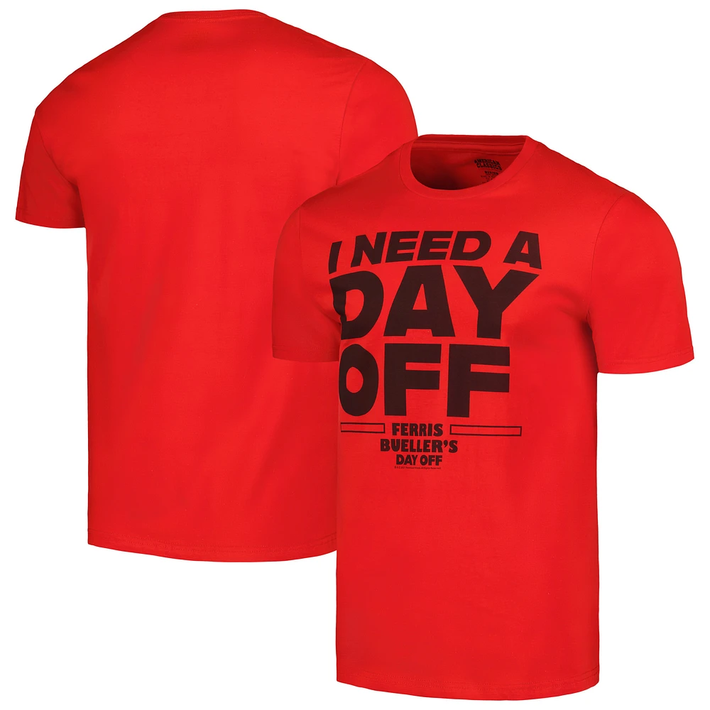 Men's Red Ferris Bueller's Day Off I Need a Graphic T-Shirt
