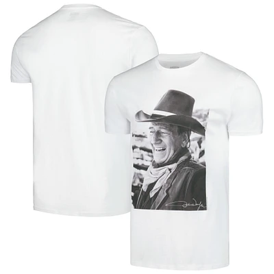 Men's White John Wayne Black & Photo Graphic T-Shirt