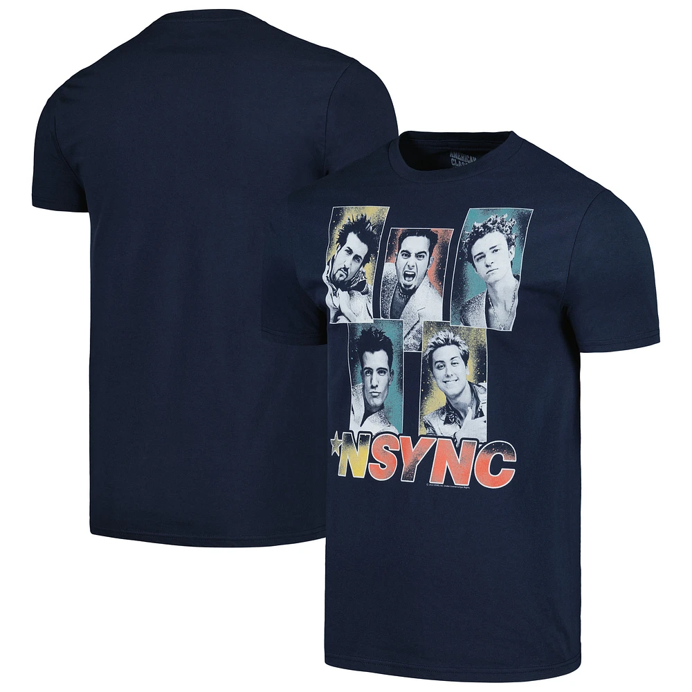 Men's Navy NSYNC Sparkly Boxes T-Shirt