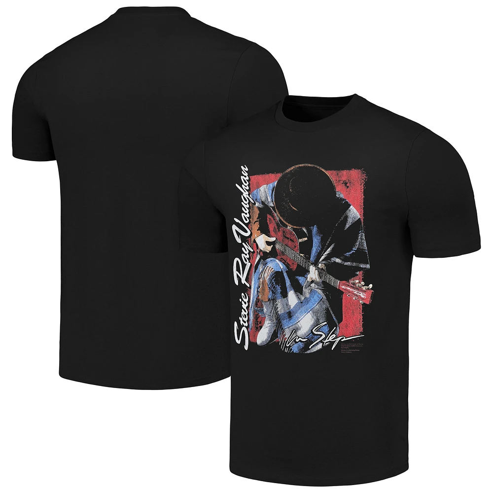 Men's Black Stevie Ray Vaughan Kneeling T-Shirt