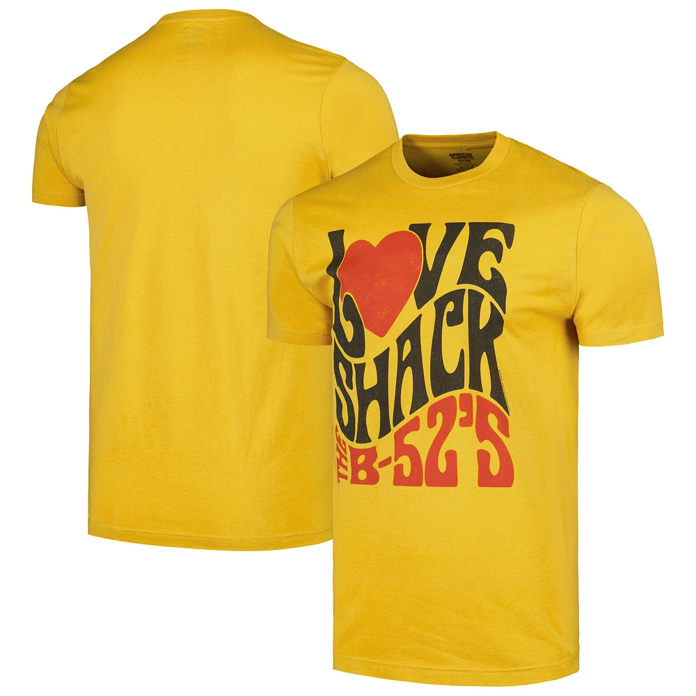 Men's Gold The B-52's Love Shack Graphic T-Shirt