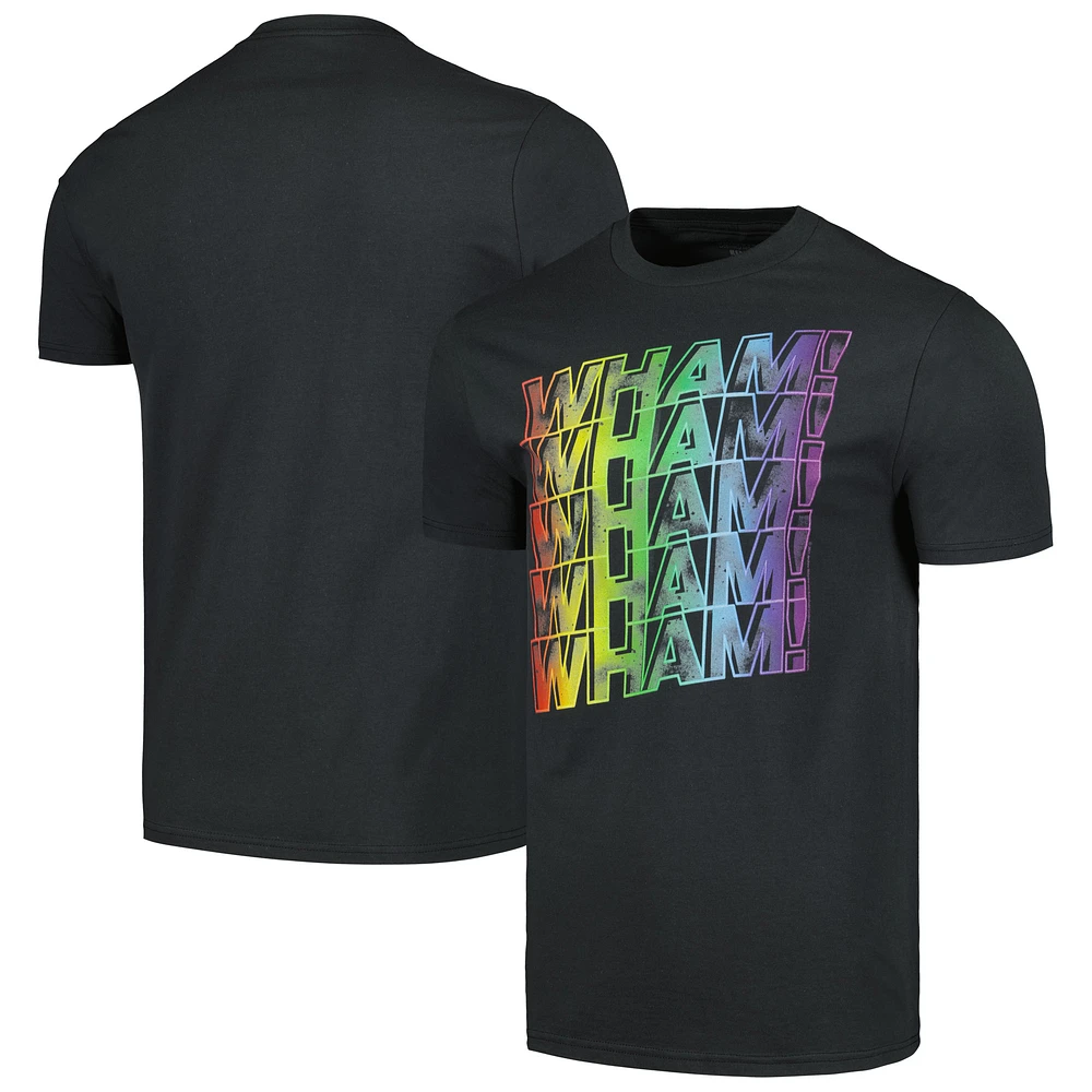 Men's Charcoal Wham! Rainbow Logos Graphic T-Shirt