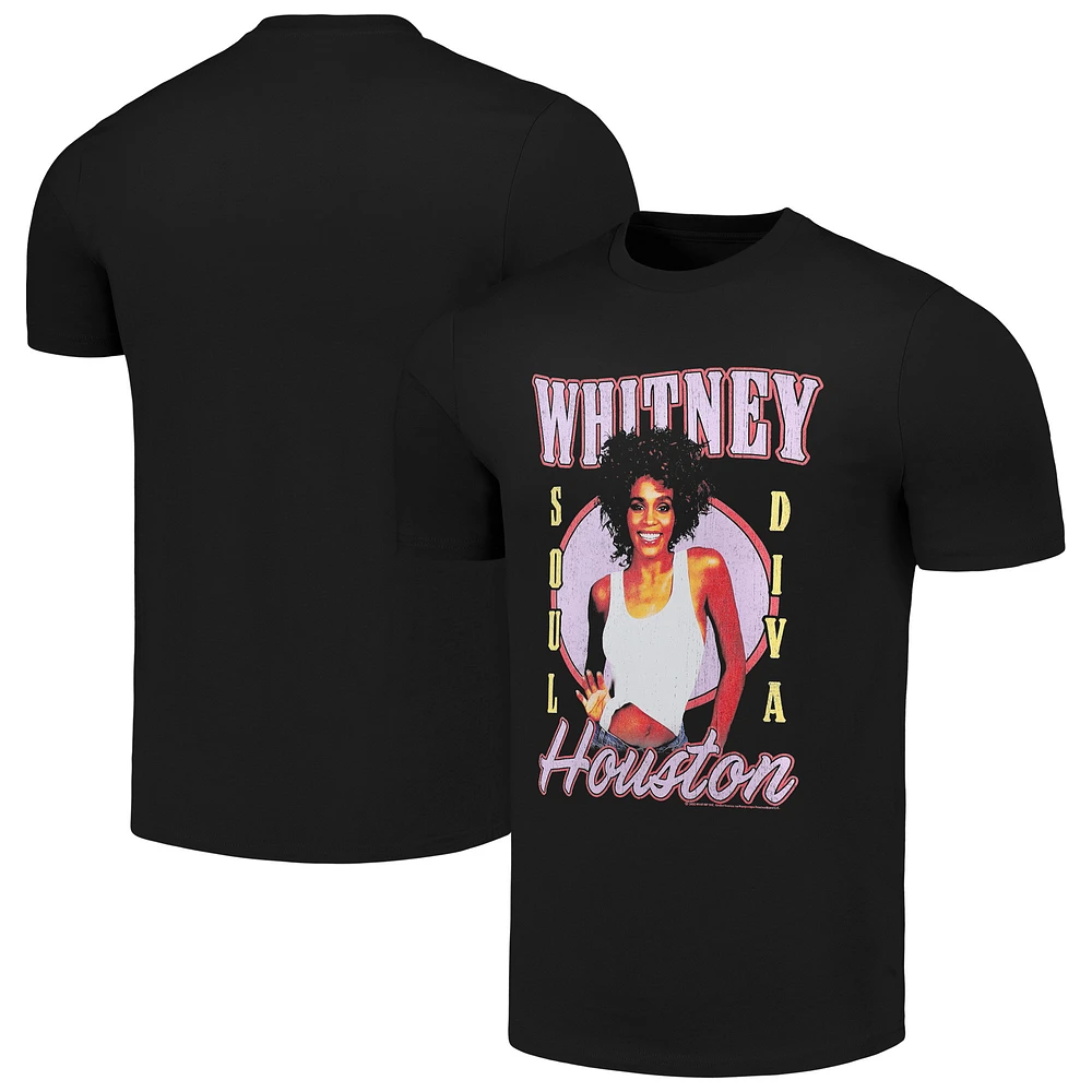 Men's Black Whitney Houston Soul Diva T-Shirt