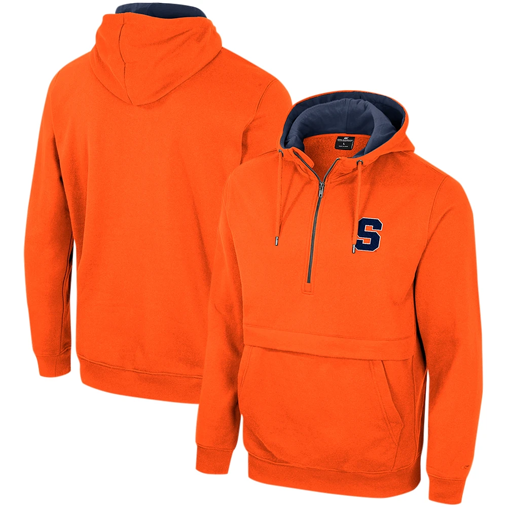 Men's Colosseum Orange Syracuse Orange Half-Zip Hoodie