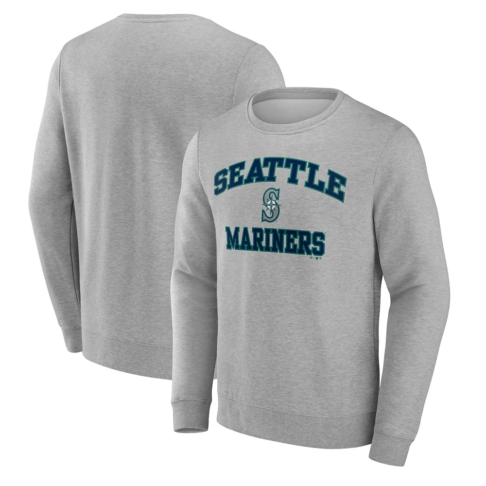 Men's Heather Gray Seattle Mariners Heart & Soul Pullover Sweatshirt