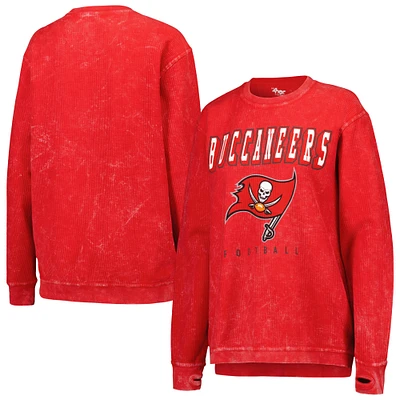 Women's G-III 4Her by Carl Banks Red Tampa Bay Buccaneers Comfy Cord Pullover Sweatshirt