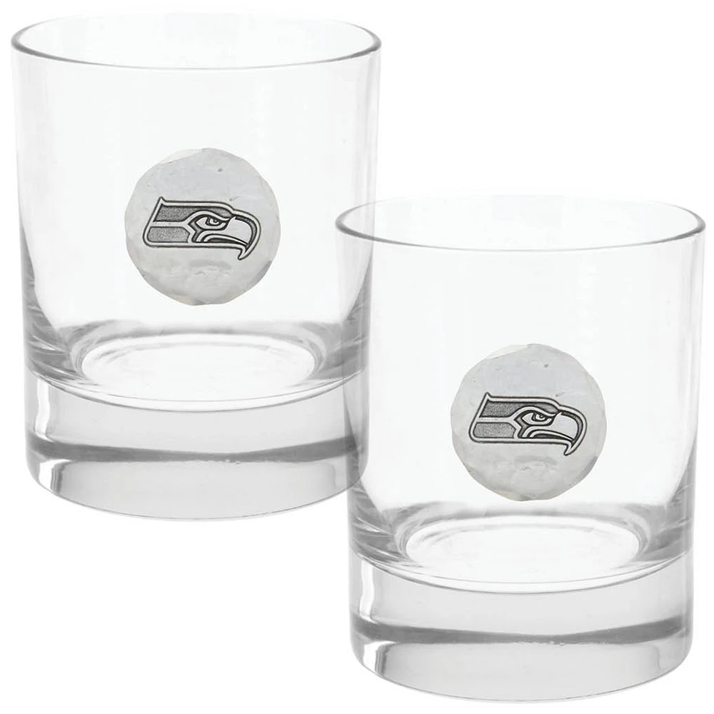 Seattle Seahawks Two-Piece 11oz. Rocks Glass Set