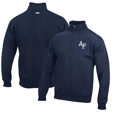 Men's Navy Air Force Falcons Big Cotton Quarter-Zip Pullover Sweatshirt