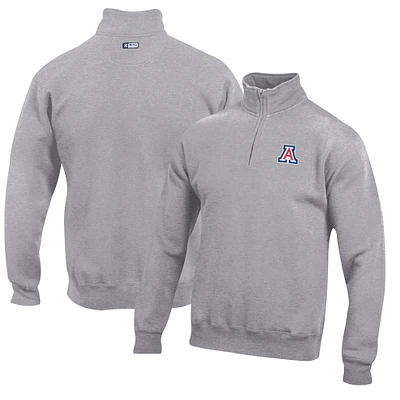 Men's Gray Arizona Wildcats Big Cotton Quarter-Zip Pullover Sweatshirt