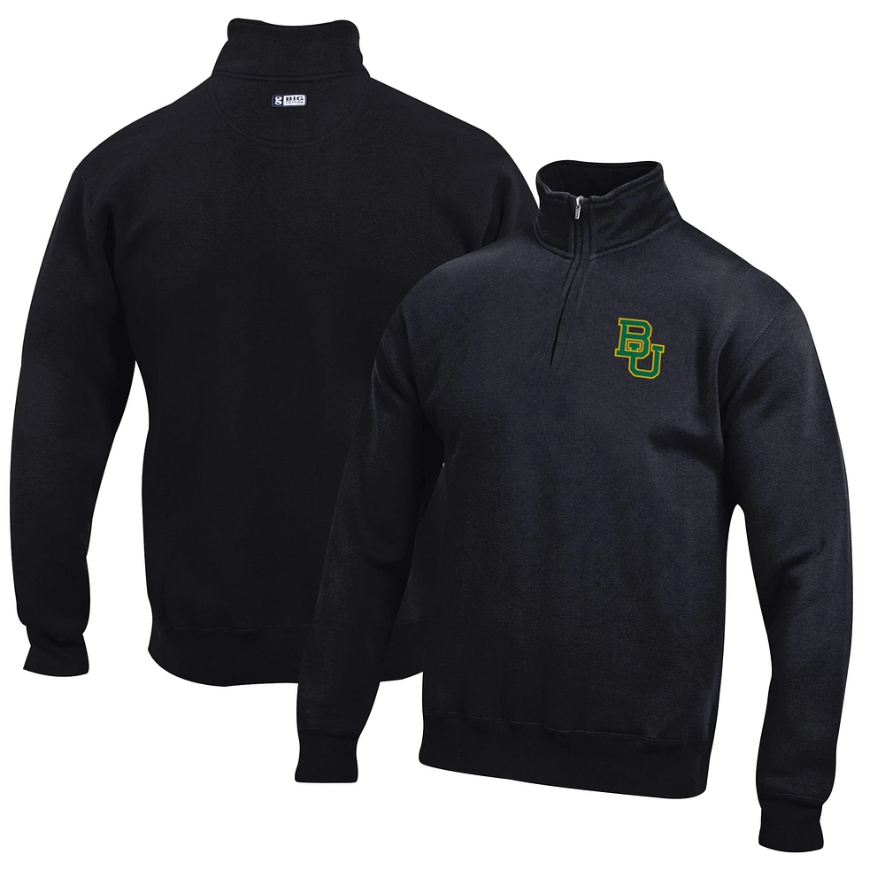 Men's Black Baylor Bears Big Cotton Quarter-Zip Pullover Sweatshirt