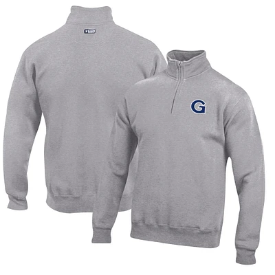 Men's Gray Georgetown Hoyas Big Cotton Quarter-Zip Pullover Sweatshirt