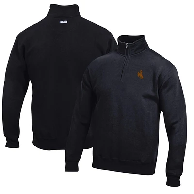 Men's Wyoming Cowboys Big Cotton Quarter-Zip Pullover Sweatshirt