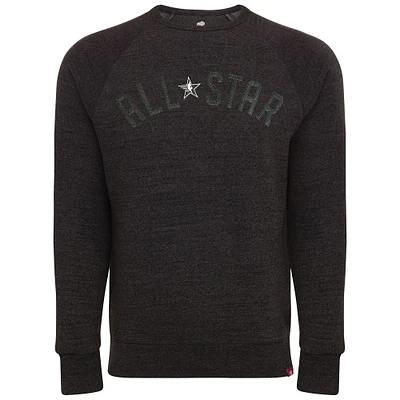 Unisex Sportiqe Heather Black 2024 NBA All-Star Game Harmon Raglan Tri-Blend Pullover Sweatshirt