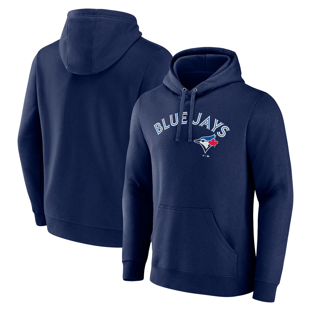Men's Navy Toronto Blue Jays Official Wordmark Pullover Hoodie