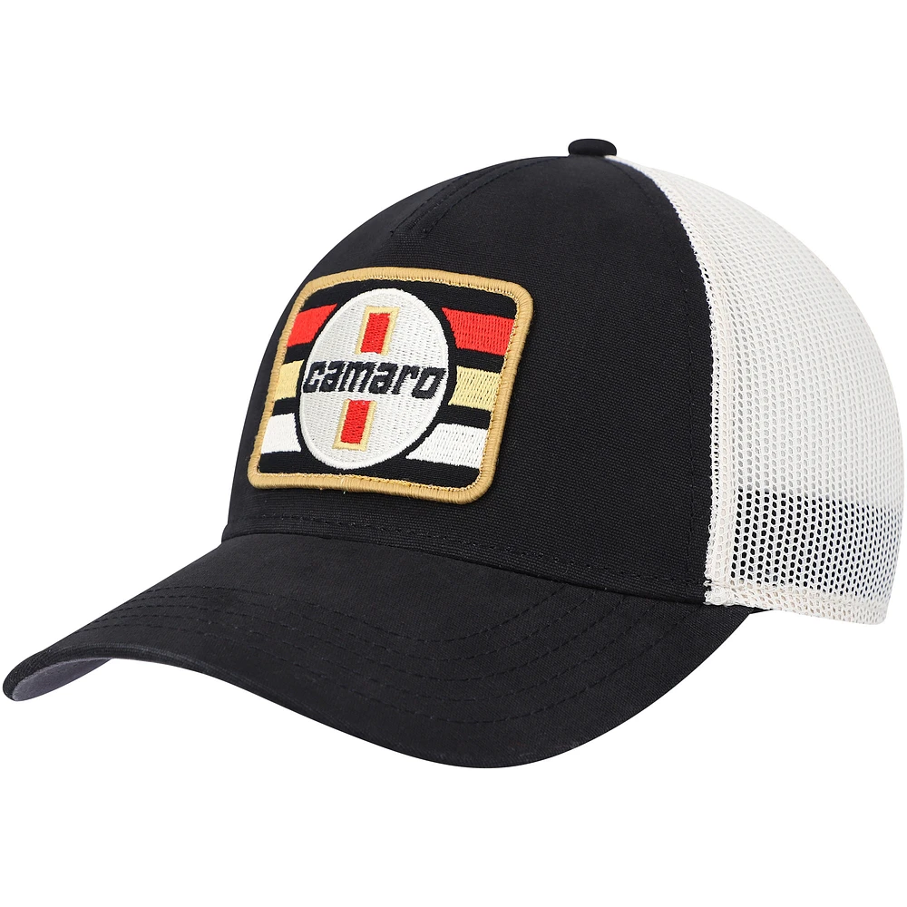 Men's American Needle Black Camaro Twill Valin Patch Snapback Hat