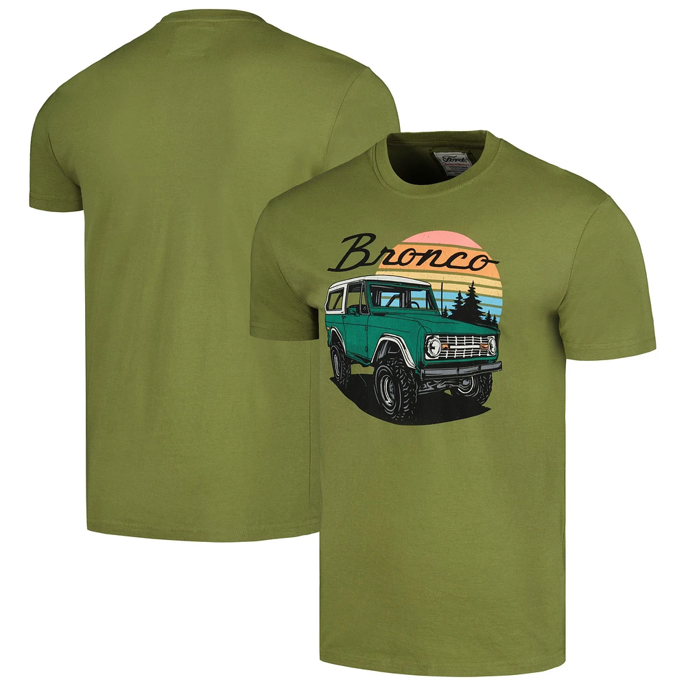 Men's American Needle Olive Bronco Brass Tacks T-Shirt