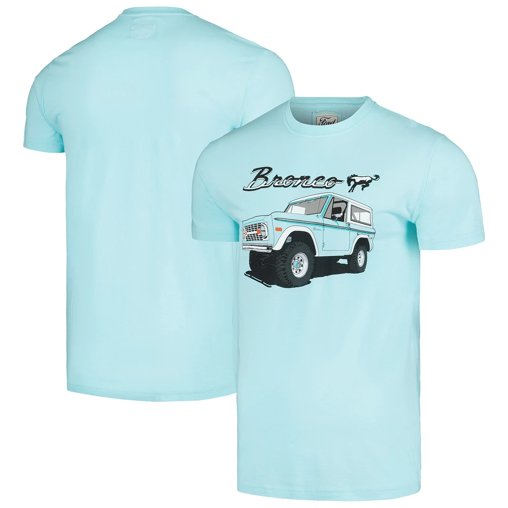 Men's American Needle Aqua Bronco Brass Tacks T-Shirt