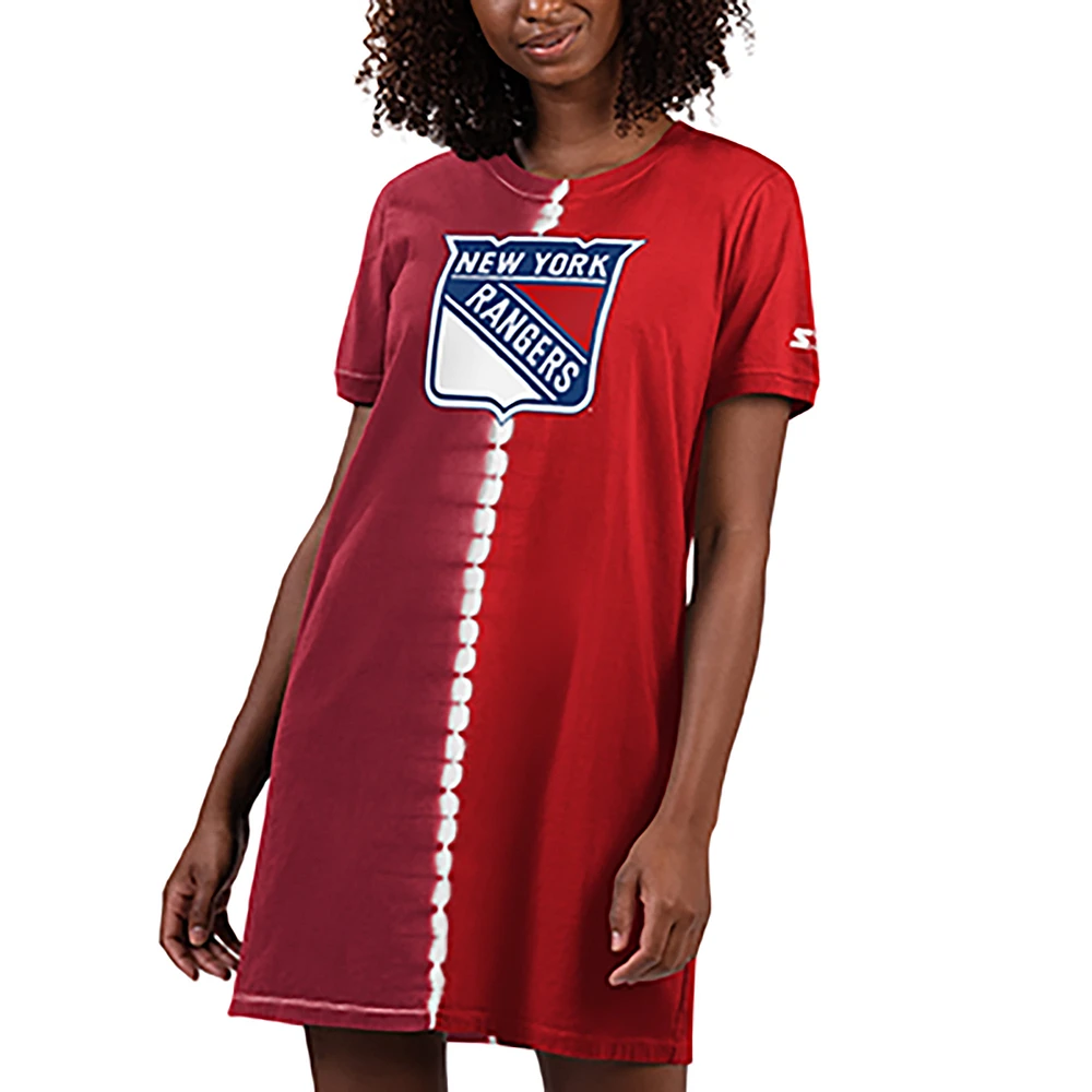 Women's Starter Red New York Rangers Ace Tie-Dye Sneaker Dress