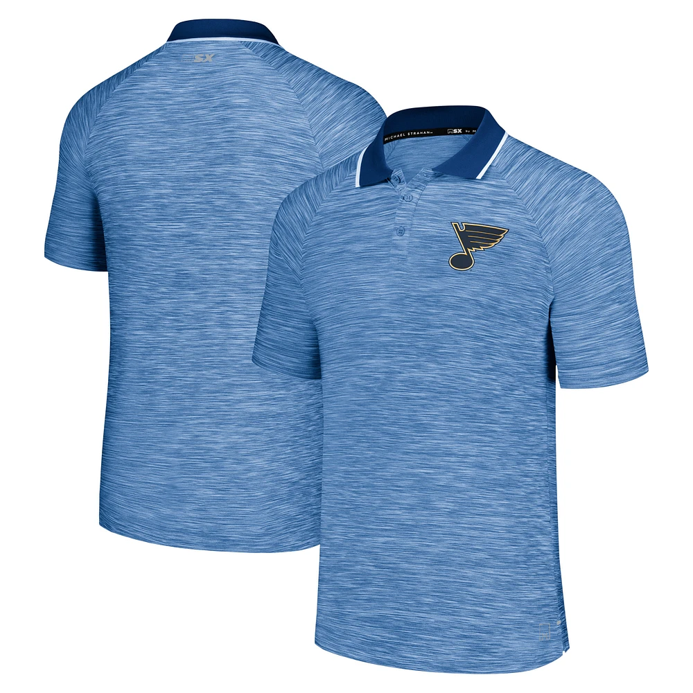 Men's MSX by Michael Strahan Blue St. Louis Blues Strategy Raglan Polo