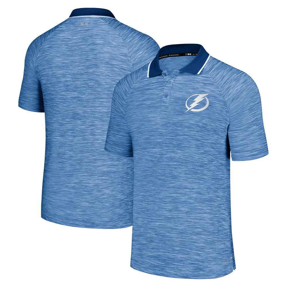 Men's MSX by Michael Strahan Blue Tampa Bay Lightning Strategy Raglan Polo