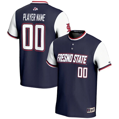 Youth GameDay Greats Navy Fresno State Bulldogs NIL Pick-A-Player Lightweight Softball Jersey