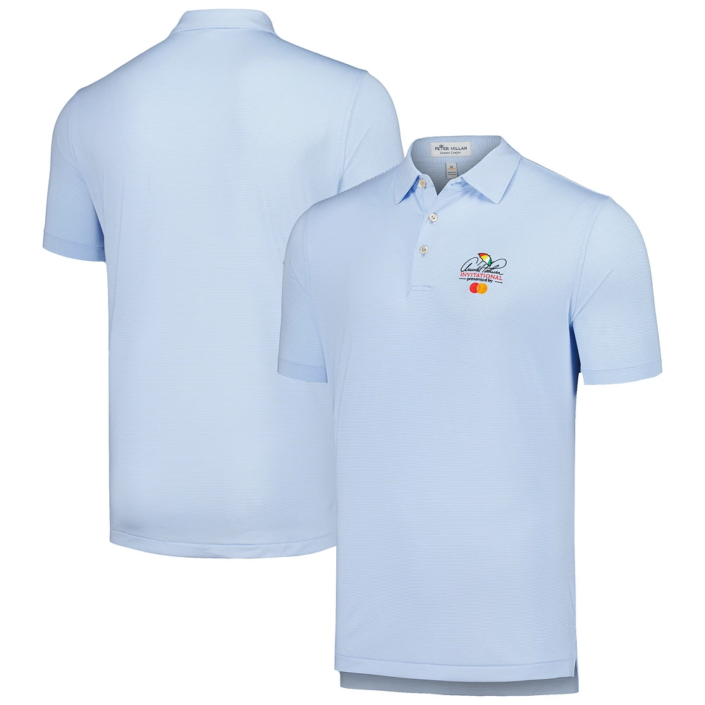 Men's Peter Millar Light Blue Arnold Palmer Invitational Jubilee Striped Polo