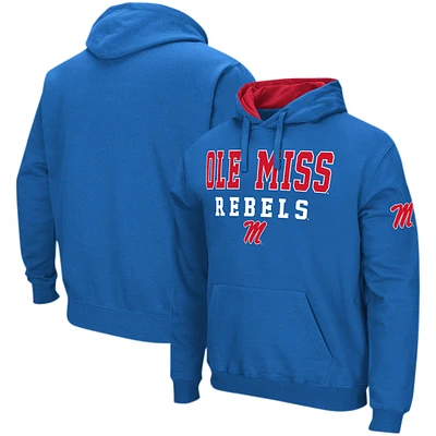 Men's Colosseum Powder Blue Ole Miss Rebels Sunrise Pullover Hoodie