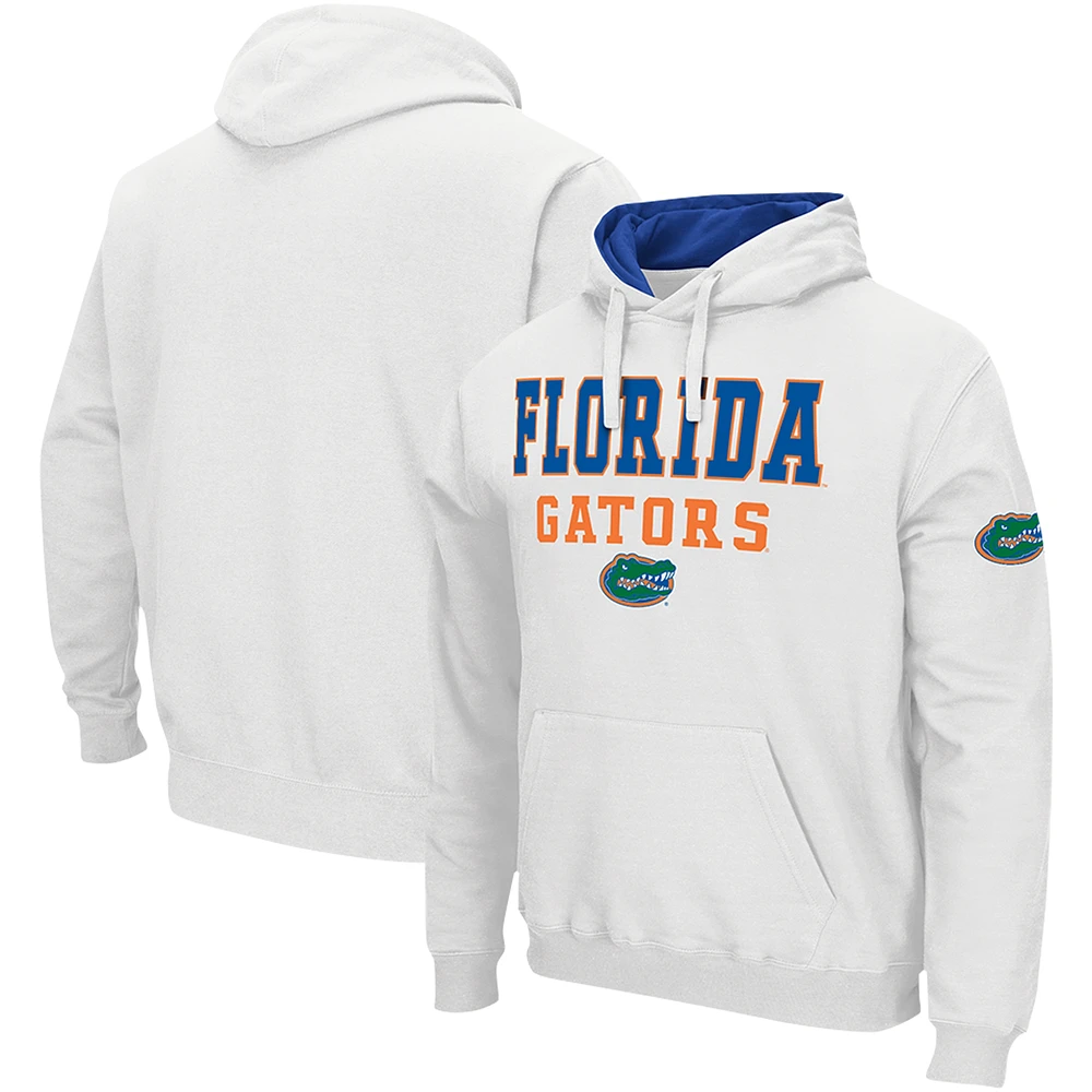 Men's Colosseum White Florida Gators Sunrise Pullover Hoodie