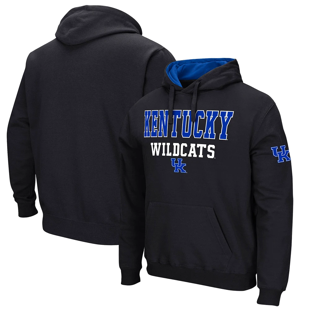 Men's Colosseum Black Kentucky Wildcats Sunrise Pullover Hoodie