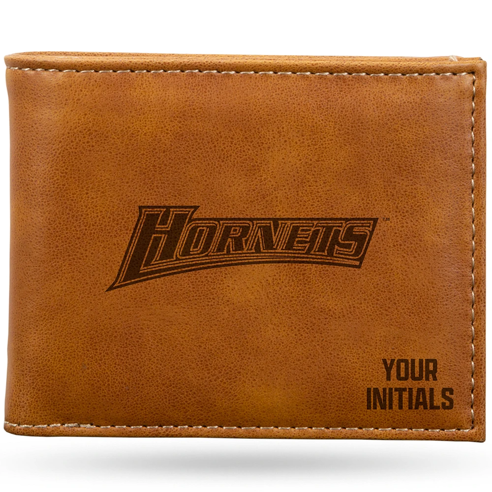Brown Delaware State Hornets Personalized Billfold Wallet