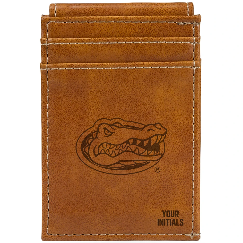 Brown Florida Gators Personalized Front Pocket Wallet