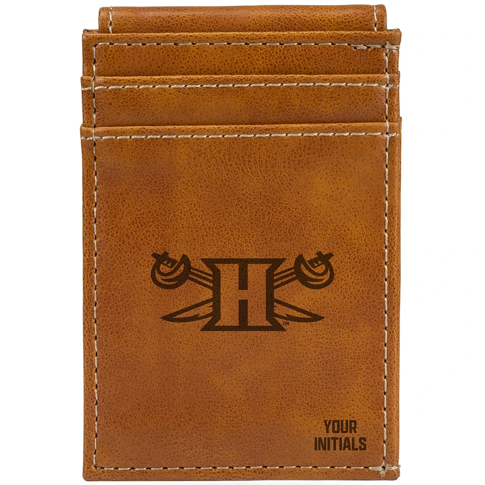 Brown Hampton Pirates Personalized Front Pocket Wallet