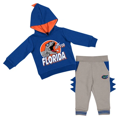 Infant Colosseum Royal/Gray Florida Gators Dino Pullover Hoodie and Pants Set