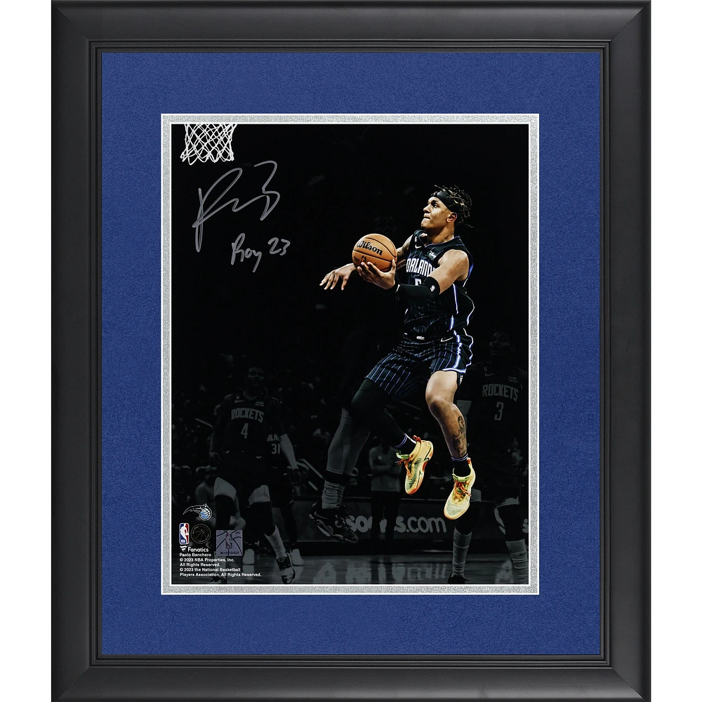 Paolo Banchero Orlando Magic Autographed Framed 11" x 14" Spotlight Photograph with "ROY 23" Inscription