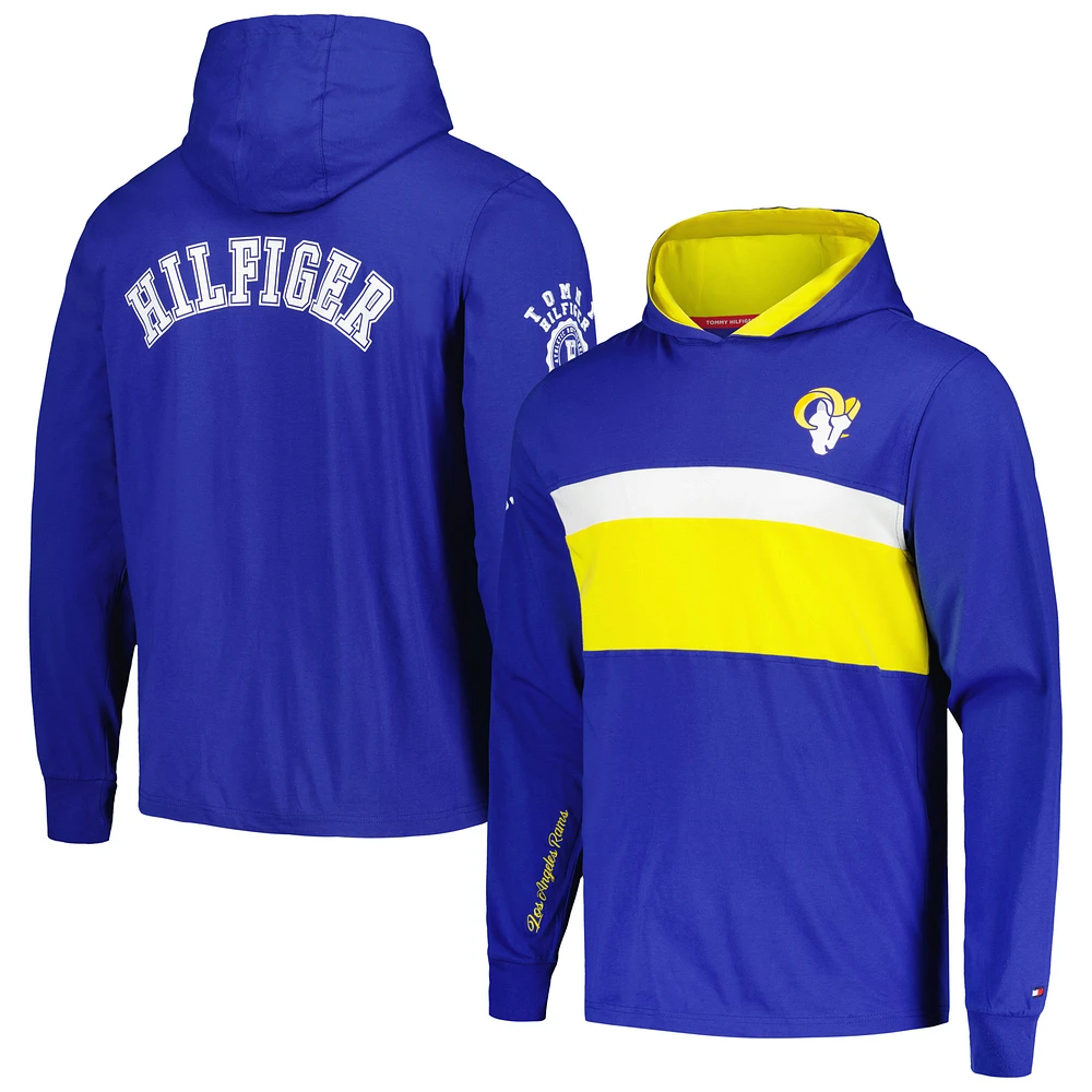 Men's Tommy Hilfiger Royal Los Angeles Rams Morgan Long Sleeve Hoodie T-Shirt