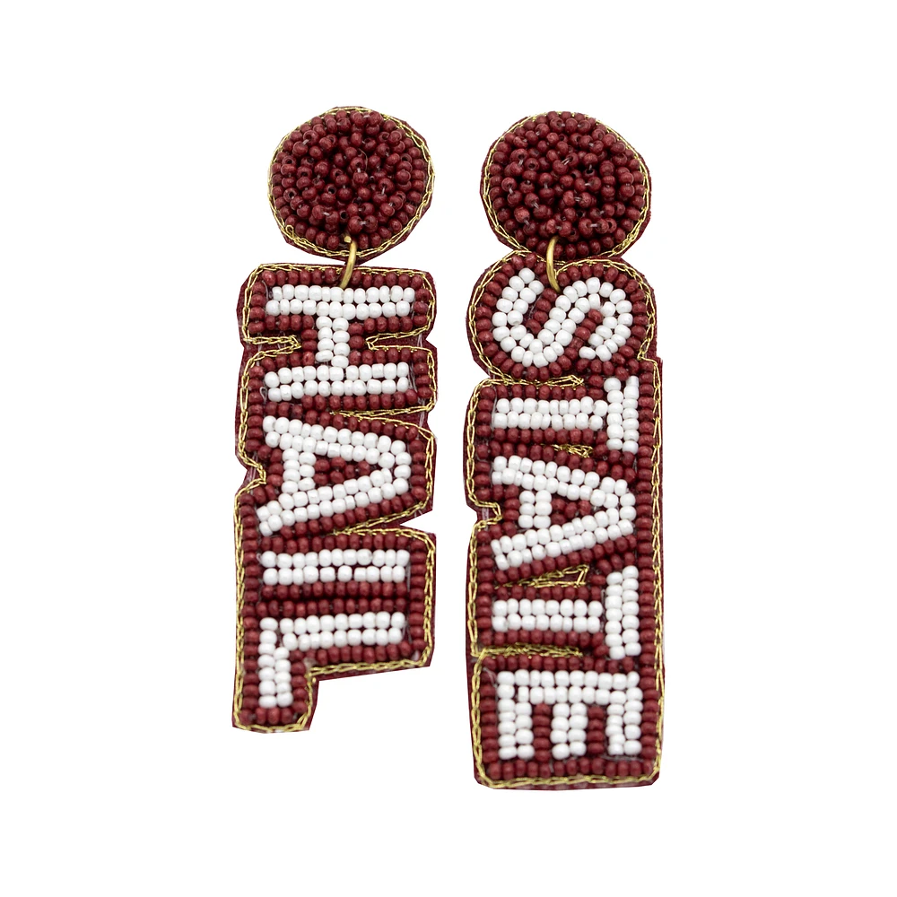 Mississippi State Bulldogs Beaded Earrings