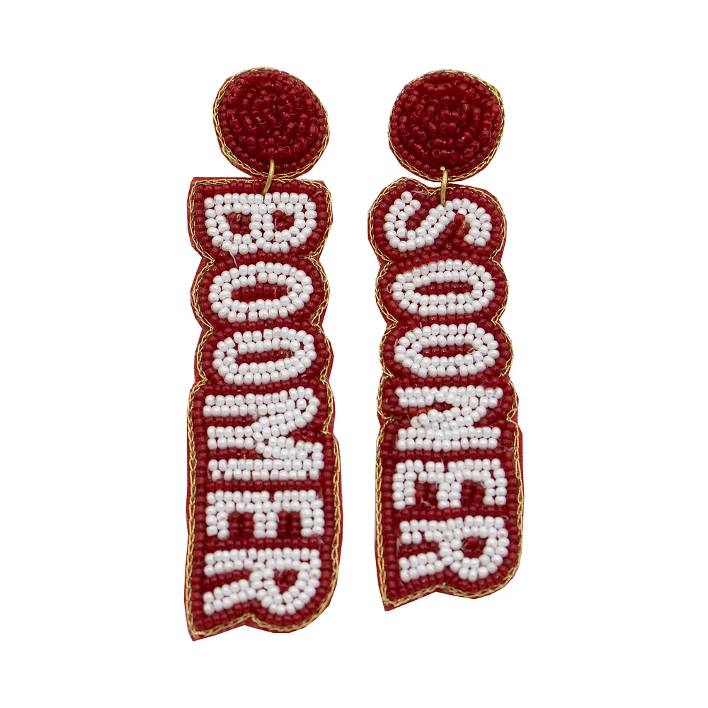 Oklahoma Sooners Beaded Earrings