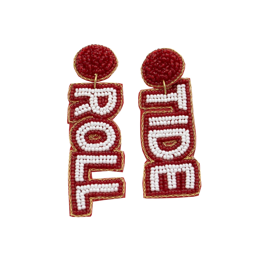 Alabama Crimson Tide Beaded Earrings