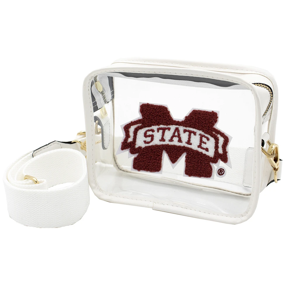 Mississippi State Bulldogs Clear Varsity Patch Camera Crossbody Bag