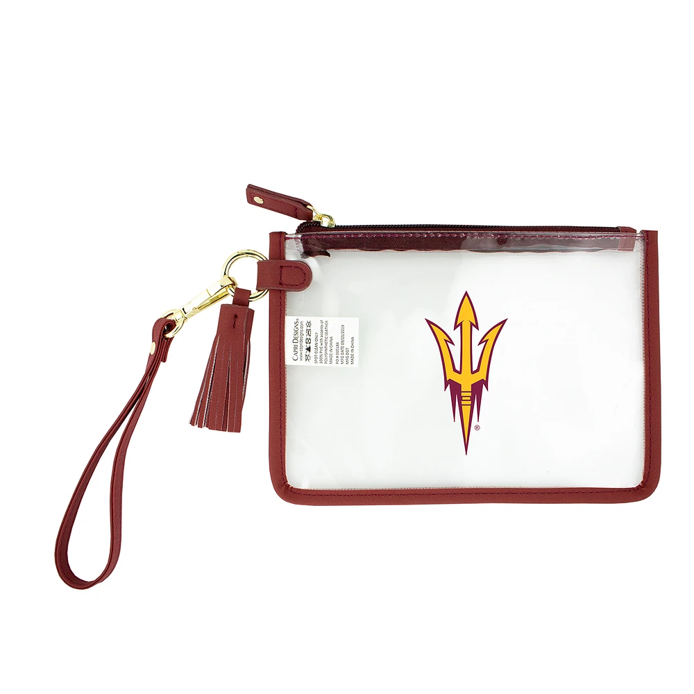 Arizona State Sun Devils Clear Wristlet