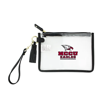 North Carolina Central Eagles Clear Wristlet