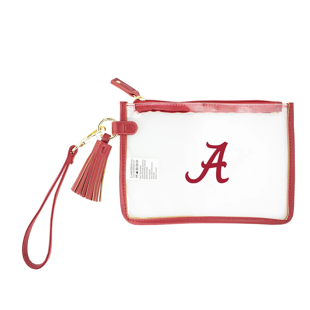 Alabama Crimson Tide Clear Wristlet