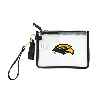 Southern Miss Golden Eagles Clear Wristlet