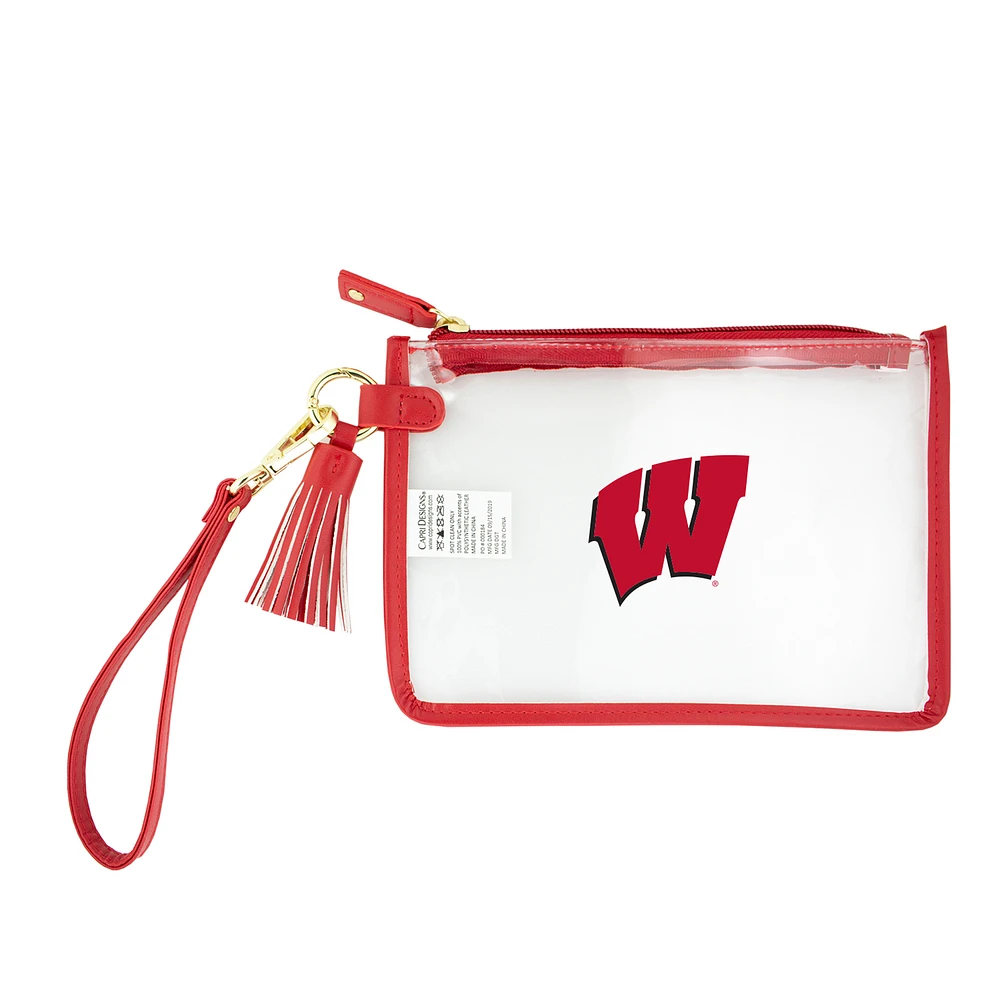 Wisconsin Badgers Clear Wristlet